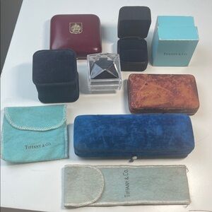 Vintage jewelry box lot of 8 items